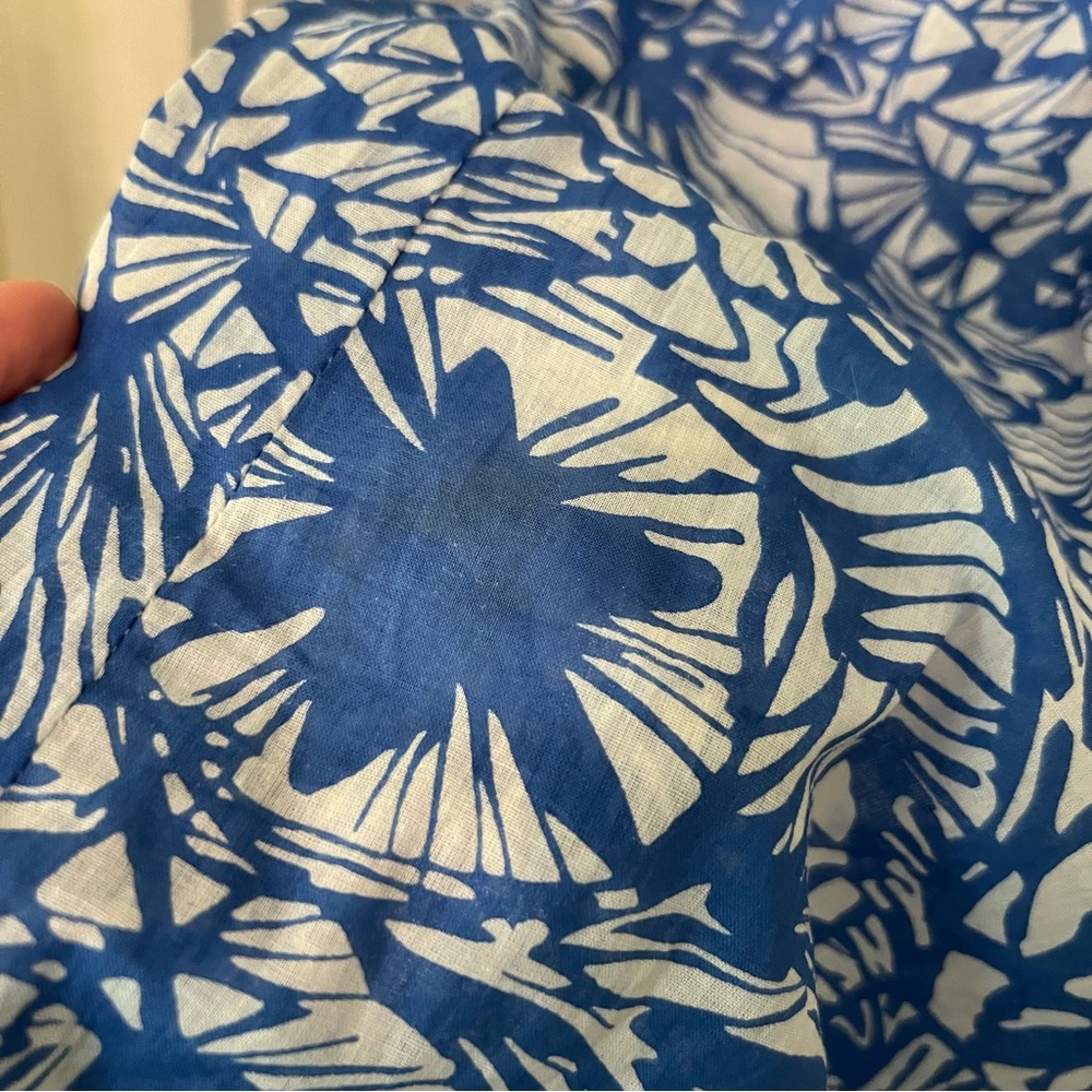 Jude Connally Larissa Dress Cotton Voile. Blue and white floral. Summer dress - Picture 3 of 8